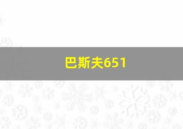 巴斯夫651