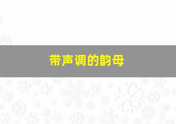 带声调的韵母