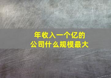 年收入一个亿的公司什么规模最大