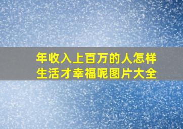 年收入上百万的人怎样生活才幸福呢图片大全