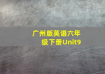 广州版英语六年级下册Unit9