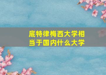 底特律梅西大学相当于国内什么大学