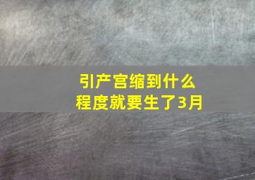 引产宫缩到什么程度就要生了3月