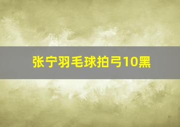 张宁羽毛球拍弓10黑