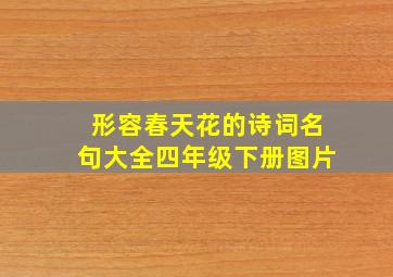 形容春天花的诗词名句大全四年级下册图片