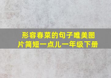 形容春菜的句子唯美图片简短一点儿一年级下册