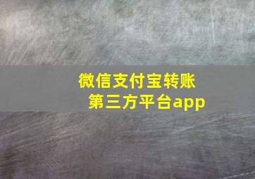 微信支付宝转账第三方平台app