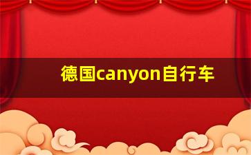 德国canyon自行车