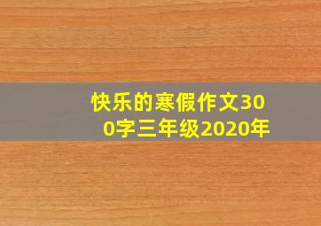 快乐的寒假作文300字三年级2020年