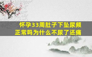 怀孕33周肚子下坠尿频正常吗为什么不尿了还痛