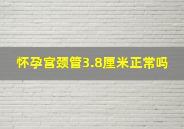 怀孕宫颈管3.8厘米正常吗