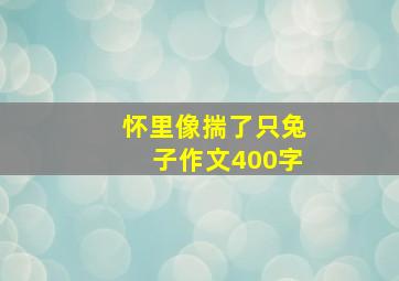 怀里像揣了只兔子作文400字