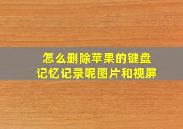 怎么删除苹果的键盘记忆记录呢图片和视屏