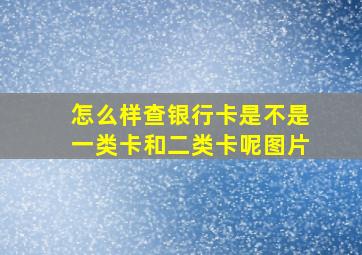 怎么样查银行卡是不是一类卡和二类卡呢图片