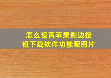 怎么设置苹果侧边按钮下载软件功能呢图片