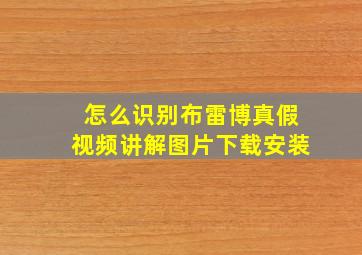 怎么识别布雷博真假视频讲解图片下载安装