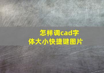 怎样调cad字体大小快捷键图片