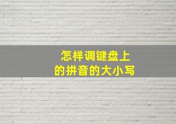 怎样调键盘上的拼音的大小写