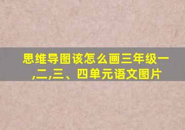 思维导图该怎么画三年级一,二,三、四单元语文图片