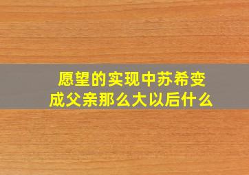 愿望的实现中苏希变成父亲那么大以后什么