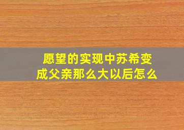 愿望的实现中苏希变成父亲那么大以后怎么