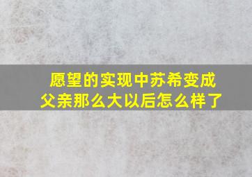 愿望的实现中苏希变成父亲那么大以后怎么样了