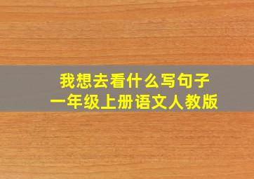 我想去看什么写句子一年级上册语文人教版