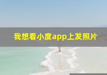 我想看小度app上发照片