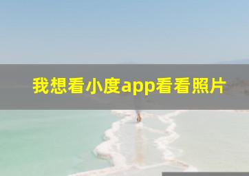 我想看小度app看看照片