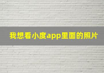 我想看小度app里面的照片