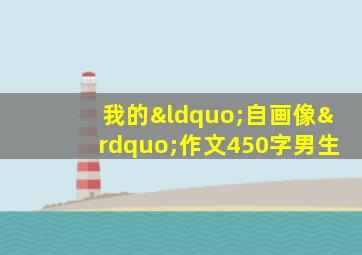 我的“自画像”作文450字男生