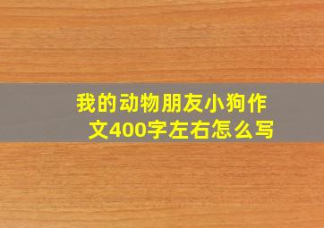 我的动物朋友小狗作文400字左右怎么写