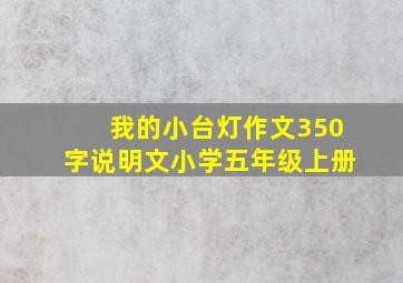 我的小台灯作文350字说明文小学五年级上册