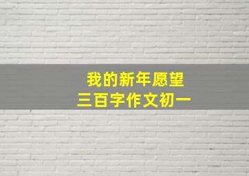 我的新年愿望三百字作文初一