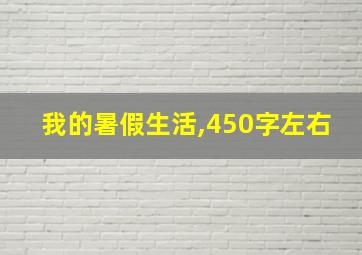 我的暑假生活,450字左右