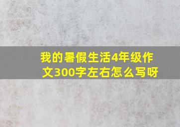 我的暑假生活4年级作文300字左右怎么写呀