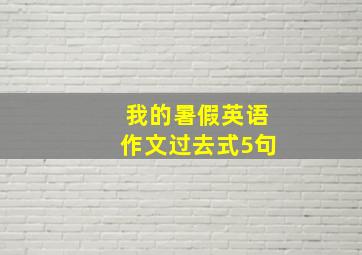 我的暑假英语作文过去式5句