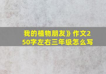 我的植物朋友》作文250字左右三年级怎么写