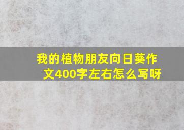 我的植物朋友向日葵作文400字左右怎么写呀