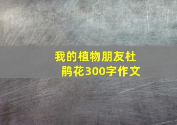 我的植物朋友杜鹃花300字作文