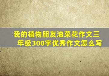 我的植物朋友油菜花作文三年级300字优秀作文怎么写