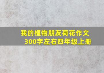 我的植物朋友荷花作文300字左右四年级上册