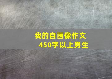 我的自画像作文450字以上男生