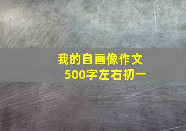 我的自画像作文500字左右初一