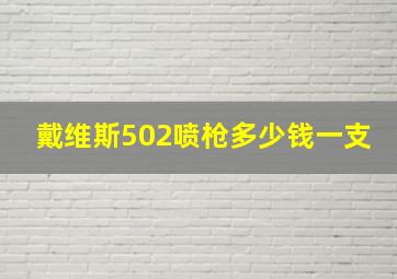 戴维斯502喷枪多少钱一支