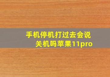 手机停机打过去会说关机吗苹果11pro