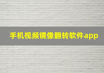 手机视频镜像翻转软件app