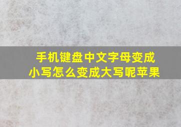 手机键盘中文字母变成小写怎么变成大写呢苹果