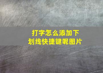 打字怎么添加下划线快捷键呢图片