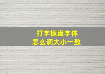 打字键盘字体怎么调大小一致